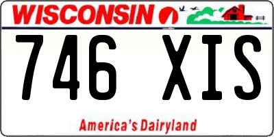 WI license plate 746XIS