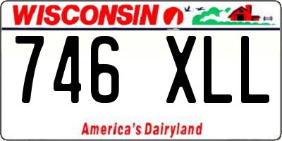 WI license plate 746XLL