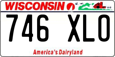 WI license plate 746XLO