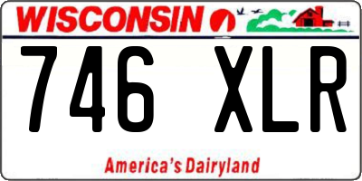 WI license plate 746XLR