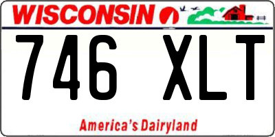 WI license plate 746XLT