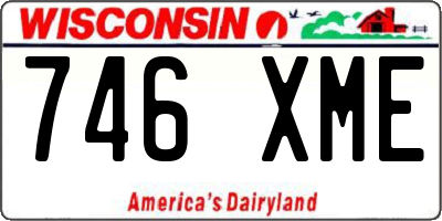 WI license plate 746XME