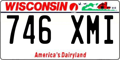 WI license plate 746XMI
