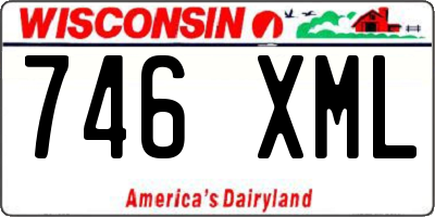WI license plate 746XML