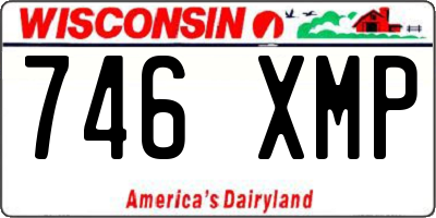 WI license plate 746XMP