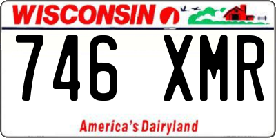 WI license plate 746XMR