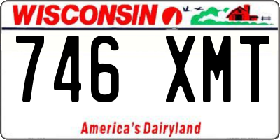 WI license plate 746XMT