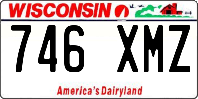 WI license plate 746XMZ