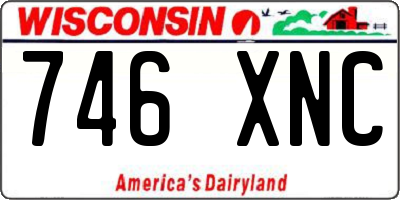 WI license plate 746XNC