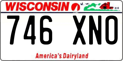 WI license plate 746XNO