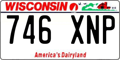 WI license plate 746XNP