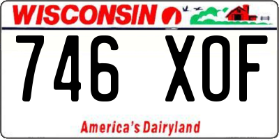 WI license plate 746XOF