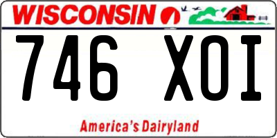 WI license plate 746XOI