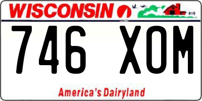 WI license plate 746XOM