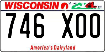 WI license plate 746XOO