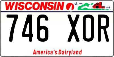 WI license plate 746XOR