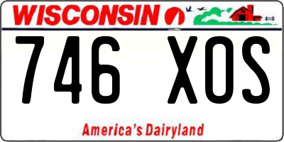 WI license plate 746XOS