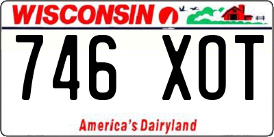 WI license plate 746XOT