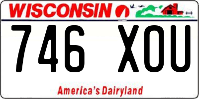 WI license plate 746XOU