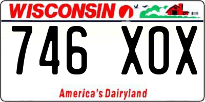 WI license plate 746XOX