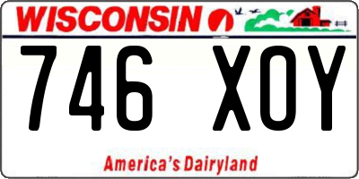 WI license plate 746XOY
