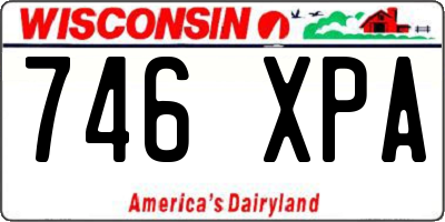 WI license plate 746XPA