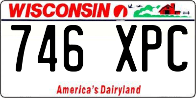 WI license plate 746XPC