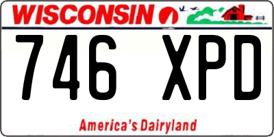 WI license plate 746XPD