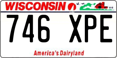 WI license plate 746XPE