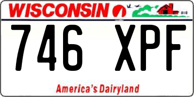 WI license plate 746XPF