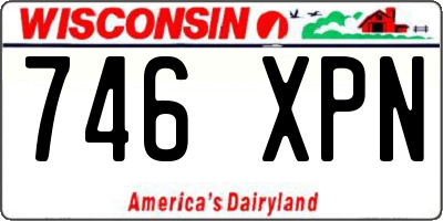 WI license plate 746XPN