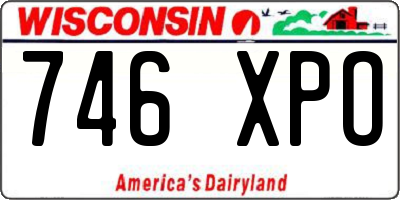 WI license plate 746XPO