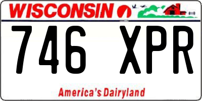 WI license plate 746XPR