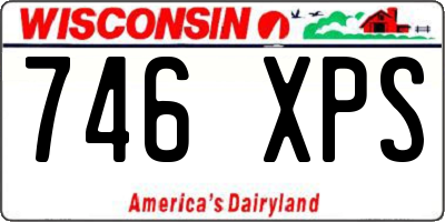 WI license plate 746XPS