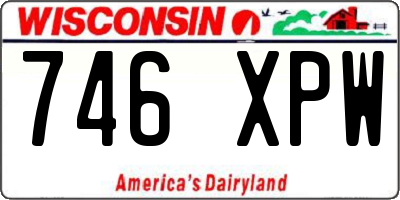 WI license plate 746XPW