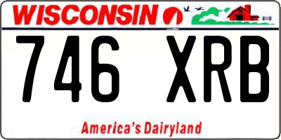 WI license plate 746XRB