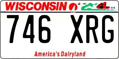 WI license plate 746XRG