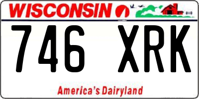 WI license plate 746XRK