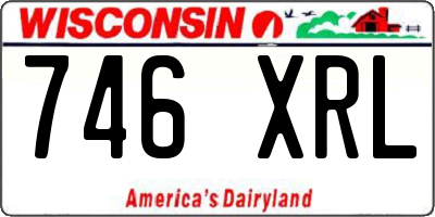 WI license plate 746XRL