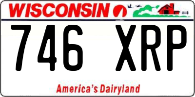 WI license plate 746XRP