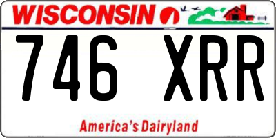 WI license plate 746XRR