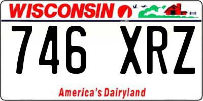 WI license plate 746XRZ