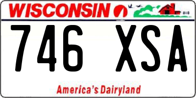 WI license plate 746XSA