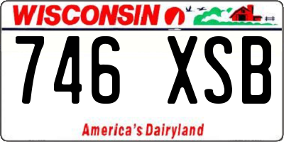 WI license plate 746XSB