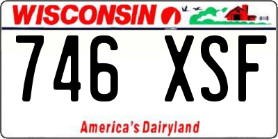 WI license plate 746XSF
