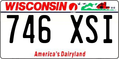 WI license plate 746XSI