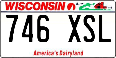 WI license plate 746XSL