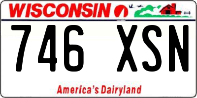 WI license plate 746XSN