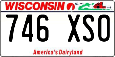 WI license plate 746XSO