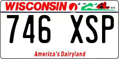 WI license plate 746XSP